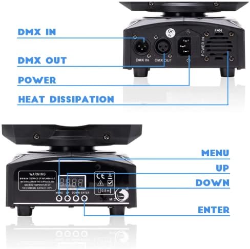 Moving Head Stage Light LED RGB Disco Light DMX 512 Moving Heads Wash Spot Beam Lights Lamp for Party Bar DJ Club Christmas Halloween Wedding Birthday