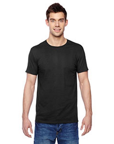 Fruit of the Loom Men's Super Premium Short Sleeve T-Shirt, Black, XX-Large