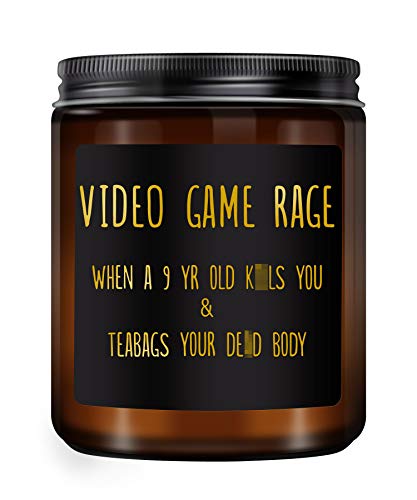 KLL Lavender Scented Candles- Gamer Gifts- Video Game Rage Candle Party Supplies- Birthday Gifts for Gamers - Funny Gifts- Video Game Gifts for Boys, Men, Boyfriend, Women- Gaming Room Decor(7oz)