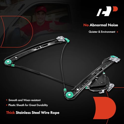 image for A-Premium Power Window Regulator without Motor Replacement for BMW E46