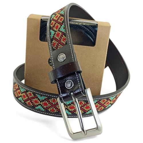 Cowboy Leather Beaded Belt For Men And women - Handmade Gift Accessory2