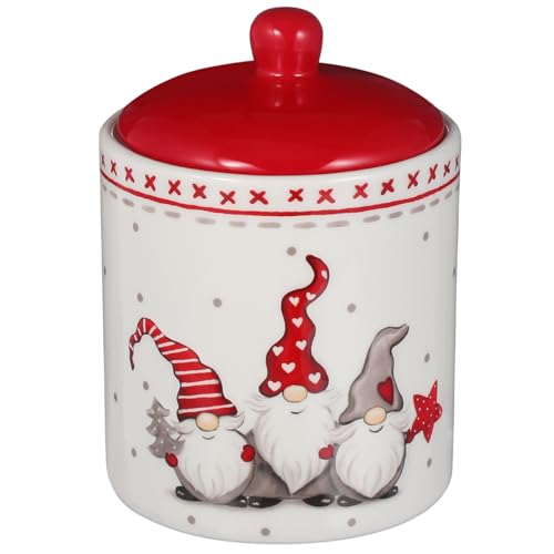 Angoily Zwergen Keksdose - Keksdose Weihnachten Keramik Mit Deckel -...