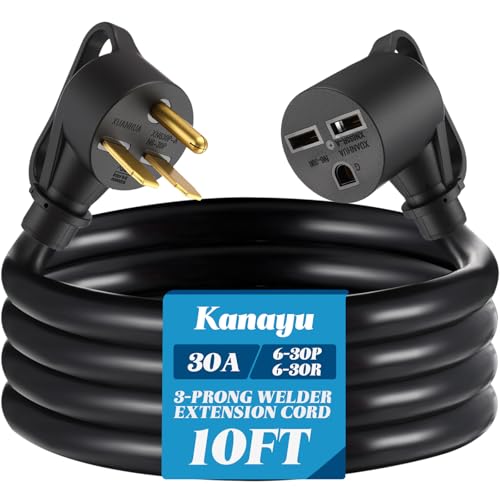 Image of Kanayu 10ft 30A 6-30 Extension Cord 6-30P to 6-30R for Welder Compressor