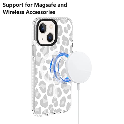 Coque iPhone 13 léopard gris SAKUULO magnétique antichoc - 5