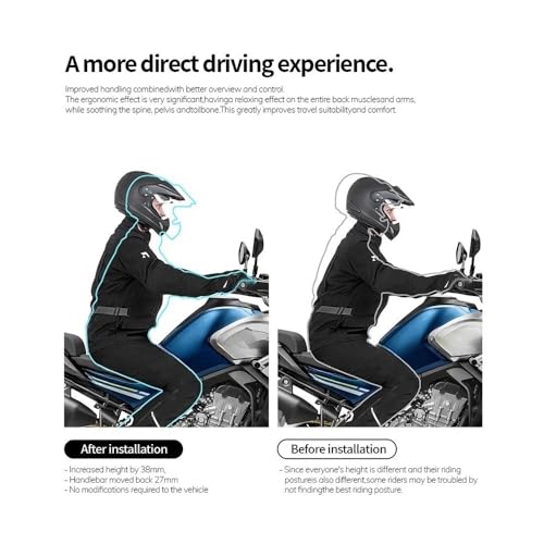 Adaptateur D'extension Guidon Moto Évite Douleur Dos pour Riser 800MT 2023