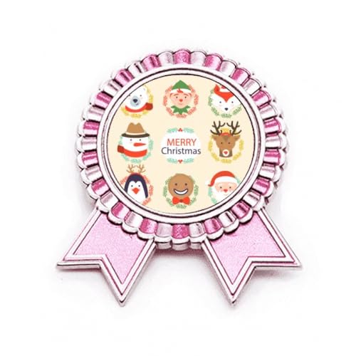 Pin bonhomme de neige rose médaille gagnant festival badge
