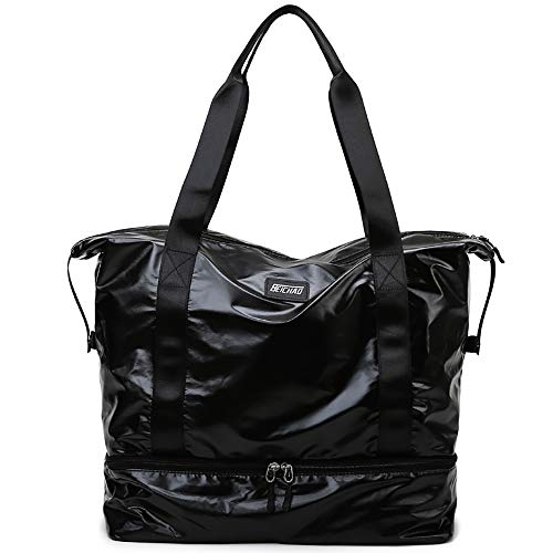 Eco Memos Bolsa Deportiva para Mujer Bolsa de Viaje Impermeable con Bolsillo Mojado y Compartimento para Zapatos, Bolsa de...