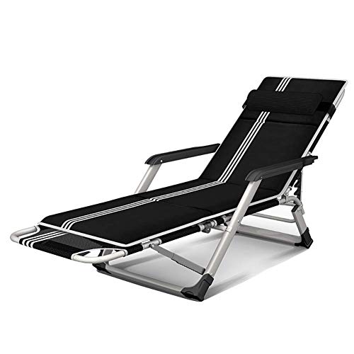 Folding Oversize Gravity Patio Lounge Chair with Headrest, Wider Armrest Adjustable Recliner with Removable Cotton Pad (color : Black, Size : Set of 4)