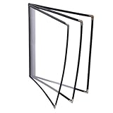 30 Non-Toxic Menu Covers 8.5x11 Black Triple Fold Book Style Cafe 3 Page 6 View