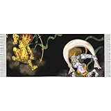 [ESASAJ] 風神と雷神 浮世絵 和風 スカーフ おしゃれ ストール 大判 スカーフ かわいい ロングマフラー シンプル カシミヤ フリンジ 柔らかい 肌触り 秋冬 防寒対策 男女兼用 人気 誕生日 プレゼント 197cm×72cm RR84T