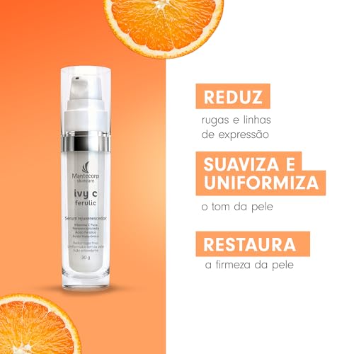 Mantecorp - Sérum Antioxidante Rejuvenescedor Facial Ivy C Ferulic - Estimula Produção de Colágeno,