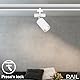BRILONER - Schienensystem Rail Spotlight, schwenkbar, drehbar, kombinierbar, Zubehör, Tracklight, Spot, GU10, Deckenspot, Strahler, Deckenlampe, Deckenleuchte, 138x38x55 mm (LxBxD), Weiß