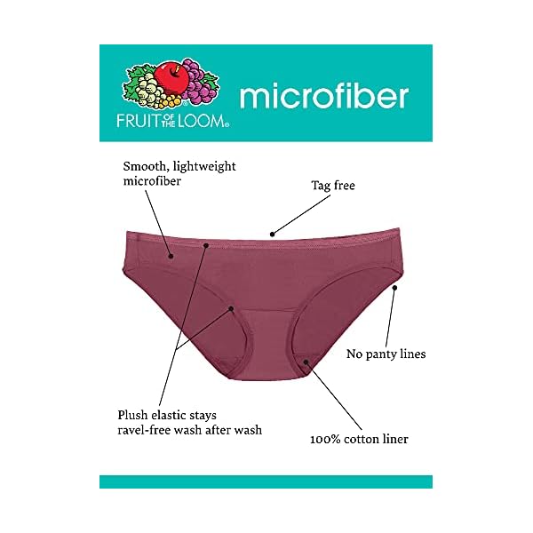 Fruit of the Loom Women's 6pk Microfiber Hi-Cut, Assorted, 7