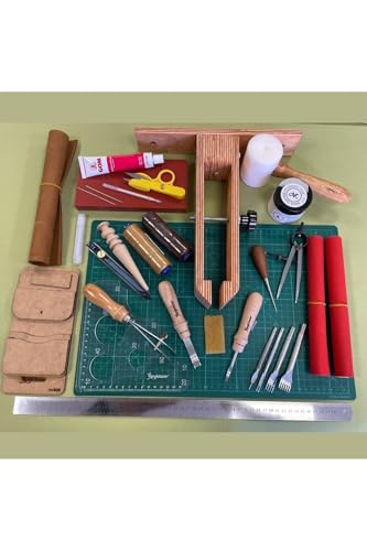 31-Piece Leather Crafting Starter Kit