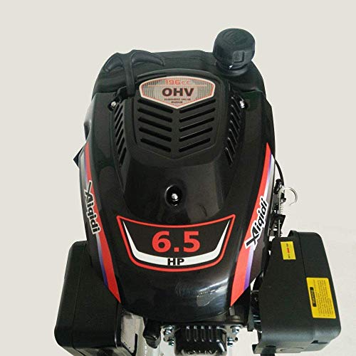 HYYKJ Outboard Motor Boat Engine 6.5 HP 4 Stroke 196CC Outboard Motor Marine Inflatable Fishing Boat Engine with CDI Water Air Cooling System 25\'\' Shaft (6.5 HP 4 Stroke 196CC 25\'\' Shaft)