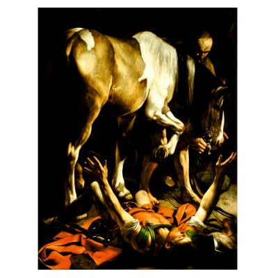  Social Crazy POSTER su carta fotografica premium 270 gr - Caravaggio - L conversazione di San Paolo - Fine Art Print Locandina HD 100% QUALITà ITALIA Idea Regalo Casa quadro home (A4)