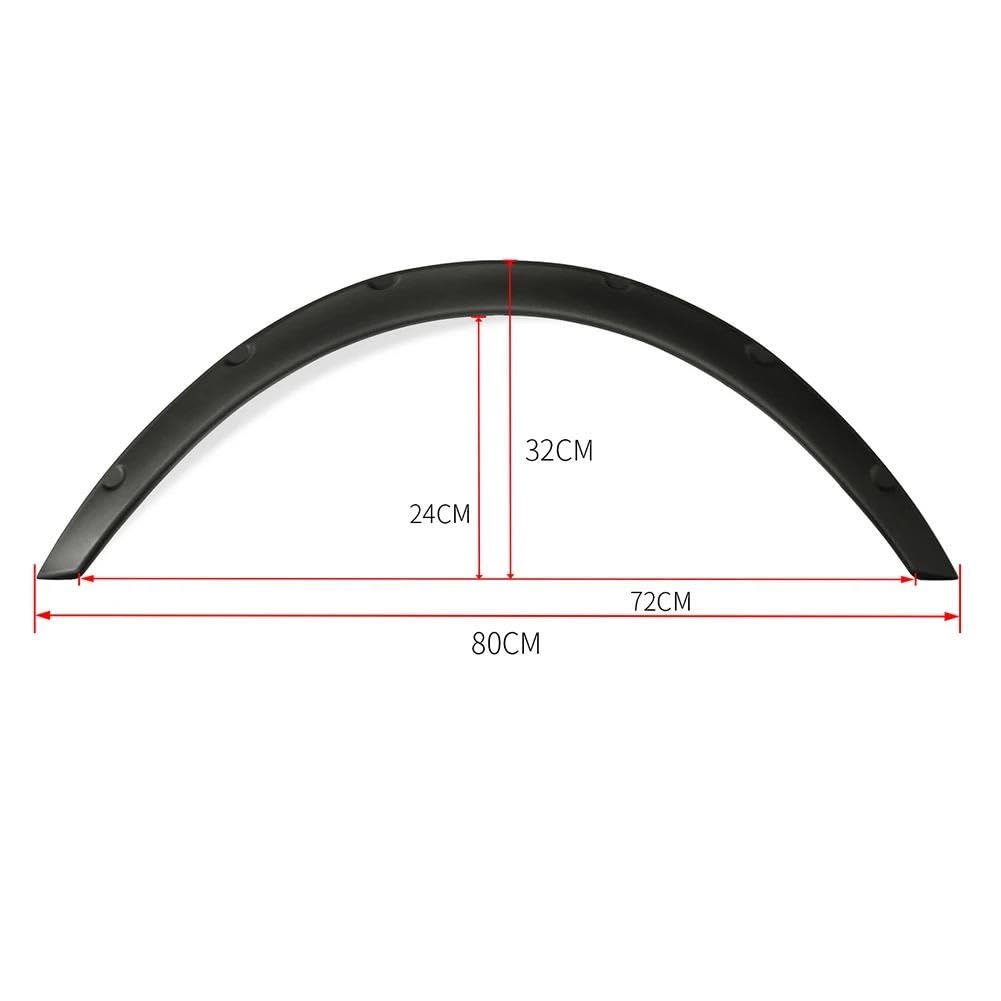 pièces Automobiles Lot De 4 Élargisseurs d'ailes Flexibles Universels De 70 Mm pour Voiture - Accessoires De Voiture - 2,75"/70 Mm