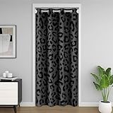 Taille: 203cm Rideau de Porte Rideau Occultant Rideaux Interieur Exterieur d'entrée Salon Chambre (86cm Largeur x 203cm Hauteur // 106cm Largeur x 203cm Hauteur // 132cm Largeur x 203cm Hauteur // 150cm Largeur x 203cm Hauteur).