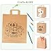 OUTUXED 120pcs Paper Grocery Bags 12x7x14in Brown Large Kraft Paper Bags with Handles Bulk for Grocery, Shopping, Retail, Small Business, Birthday Wedding Party Favor, Merchandise