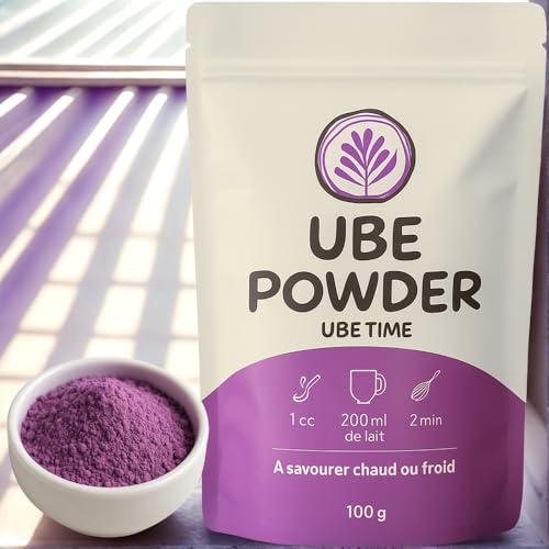 Premium Ube-Pulver 100 g Pulver 100 % rein Ube Philippinische Herkunft Ohne Zusatzstoffe oder Farbstoffe Vegan Glutenfrei & ohne Zuckerzusatz Ube Latte Bowls und Gebäck