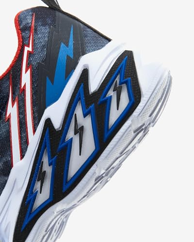 Skechers Garçon Light Storm 2.0 Basket, Bleu Marine Rouge, 22 EU
