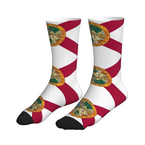 Florida State Flag Athletic Running Socks Performance Breathable Crew Socks Outdoor Sports Socks For Men Women3