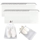 HFYZZ 50 Pieces Shoe Bags for Travel Storage Packing Portable Translucent Drawstring Shoe Bags Organ