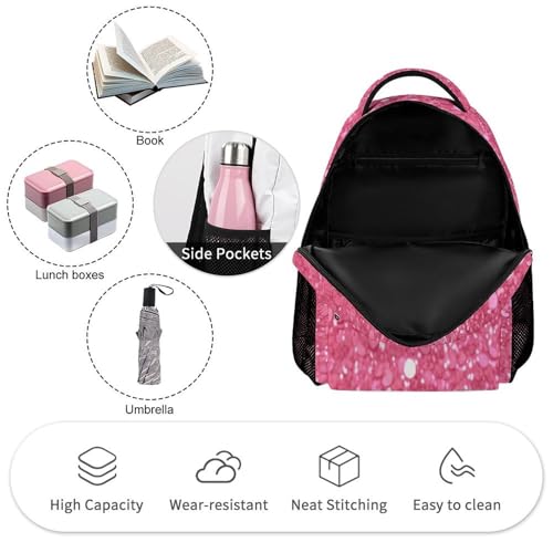 Sparkling Glitter Backpack for Men Women, Durable Small Backpack Casual Lightweight Daypack for Travel Bag3