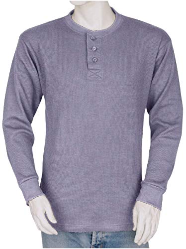 Men's Henley Thermal Shirts - Big and Tall - Heavy Weight THLS