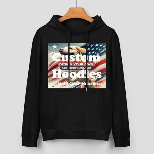 Custom Hoodies Personalized Sweatshirts Design Your Own Pullover Add Photo/Picture/Text for Men Women4