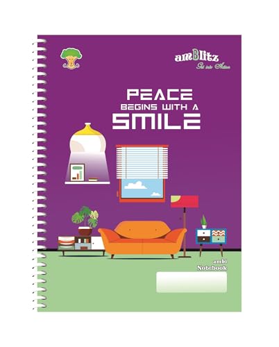 Image of amblitz Spiral Notebook | UnRuled | 200 Pages | A4 Size | 21 X 29.7 CM | 70 GSM Thick Paper | Notebook for Student and Office
