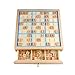 Larcele Sudoku Scatola da Gioco 4-in-1 in Legno SD-07 (Blu) immagine