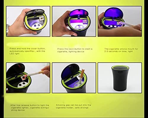 Cendrier portable silicone Cendray contre les cendres volantes avec couvercle étanche - 5