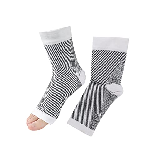 DOITOOL 2 Pares De Meias Manga Protetores Esportivos Elásticos Suporte Branco Tamanho Mangas Uso Cin