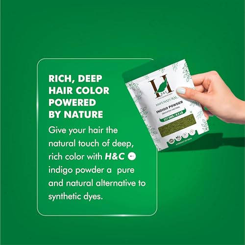 H&C Herbal Ingredients Expert Natural Indigo Powder-227Gm|Hair Colorant for B...