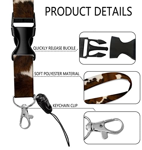 Blocit Id Badge Holder With Lanyard And Retractable Reel Clip - Fashionable Card Name Tag Protector For Nurses, Doctors, Teachers, And Students - Soft Fiber Metal Clip Sturdy Buckle Brown Cow Hide #TOP2