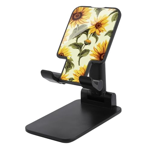 Support de téléphone pliable ajustable avec motif tournesol d'été joyeux