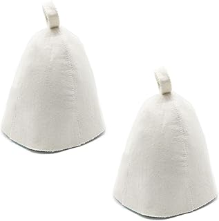 CNTOPONGLONG 2Pcs Sauna Hat Vaporarium Hat Sauna Wool Hat Russian Banya Cap for Men Women Sauna Room Bathroom Protect Your Head from Heat