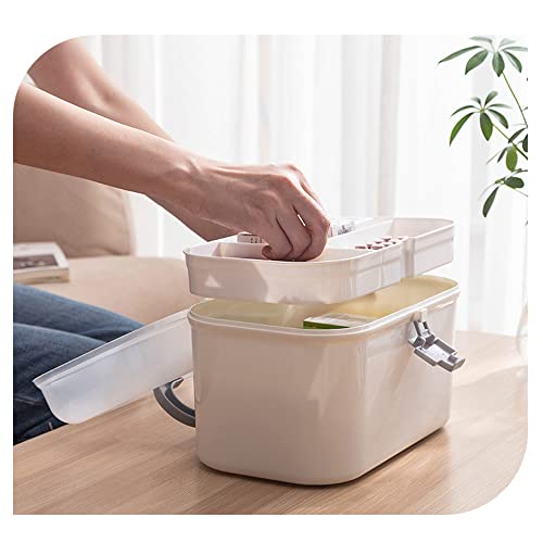 Caja de almacenamiento de emergencia con tapa de gran capacidad para medicinas 6