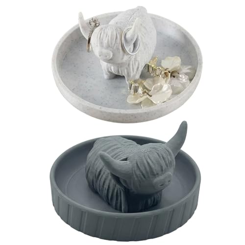 BeoTnp 2 PCS Ring Holder Trinket Dish Ring Dish Jewelry Display and Storage Solution for Home Decor and Retail Showcases Compact Ring Organizer for Dresser and Travel Use
