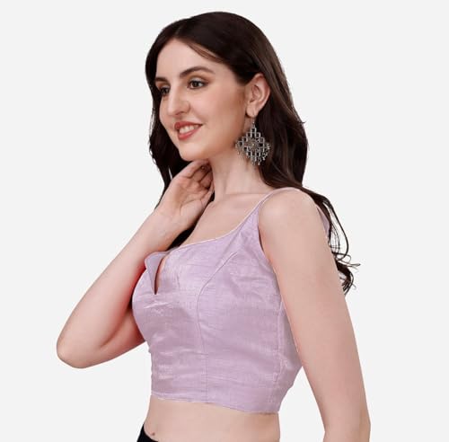 Image of Women's Heavy Phantom Silk Bollywood Style Sleeveless Trendy Blouse(Veda)