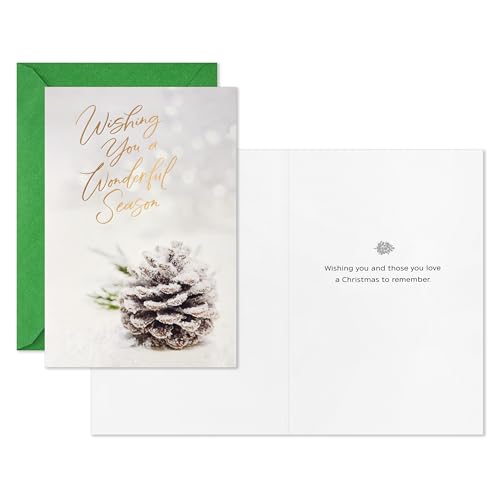 Tarjetas de Navidad Hallmark con árboles de cepillo ideales para acompañar regalos 4