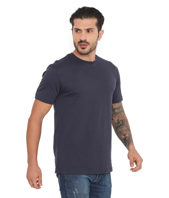 Image of Rivolta Men's Solid Regular Fit T-Shirt