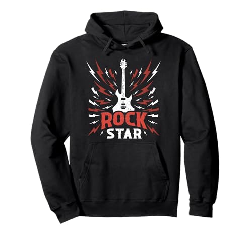 Funny Rock Star, Guitar Band, Funny Rock, Ragazze Ragazzi Bambini Felpa con Cappuccio