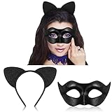 Lo que recibirás: hay 1 pieza de diadema para la oreja y 1 pieza de cubierta de ojo de bola de mascarada, 2 piezas de un bonito conjunto de combinación de cosplay, ideal para que obtengas disfraces personalizados, suficientes para satisfacer múltiples necesidades de uso diario