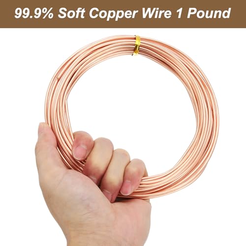 Fil de cuivre pur 2.5 mm PATIKIL pour jardinage et bijoux