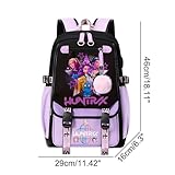 K-KPop D-D emon H-Hunters Cool Teen Character Cute Prints School Bag for Students Boys Girls Travel Vacation, Cool Rucksack for Schools, Daypacks with Zipper Lightweight and Stylish - Image 4