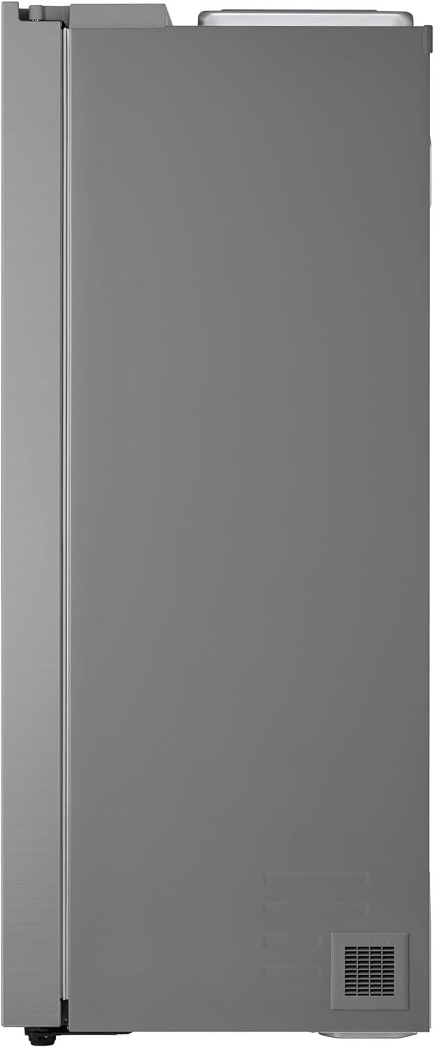 LG GSLC41PYPE, Klasse E, Side by Side Kühlschrank, Total No Frost, Eis-, Crushed Ice- und Wasserspender, Wassertank, LINEARCooling - Prime Silver