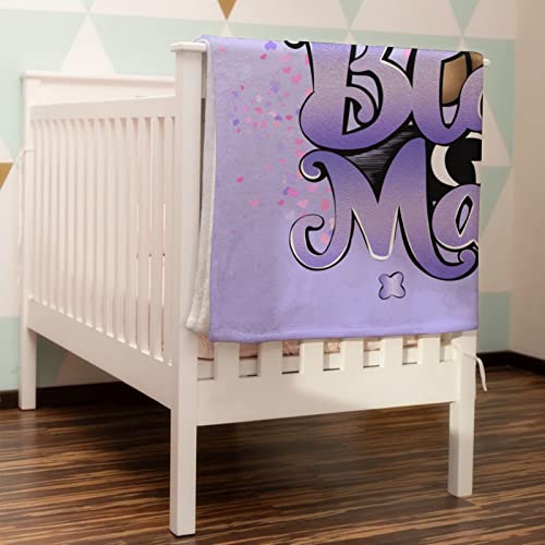 Hawskgfub Baby Toddler Black Girl Magic Blanket Kids Gift Purple, Nursery Daycare African American Soft Flannel Fleece Bed Swaddling Blankets, Afro Melanin Newborn Baby Shower Crib Bedding Decor 40X50 #TOP3