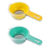 Doyime 粉ふるい 2個セット 粉ふりスプーン 計量付き 細かいメッシュ 持ち手付き 小麦粉 パン粉 お菓子作り キッチン用品 17cm コンパクト収納